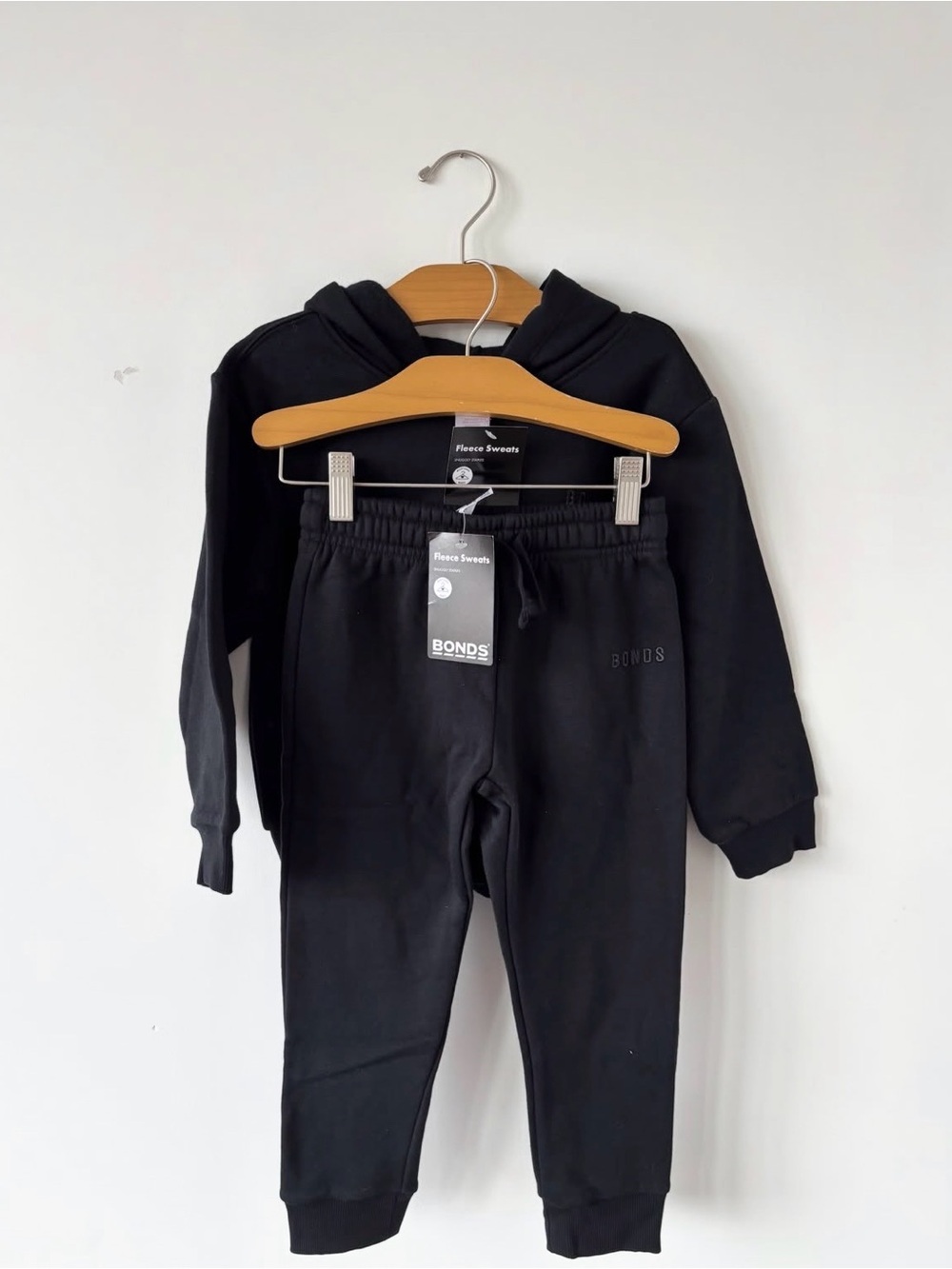 Bonds Kids Black Jogger Sweatpants - Classic Fleece Bottoms